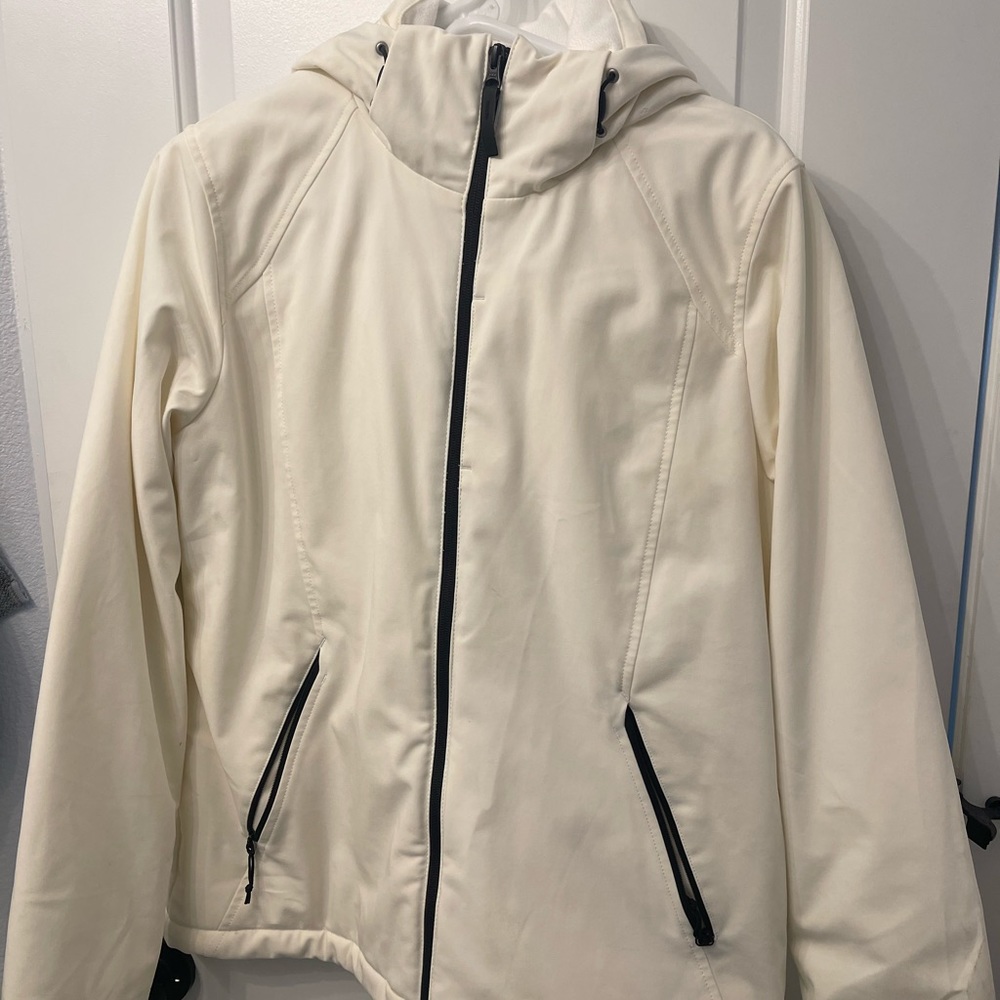 The North Face Women's Cream Hooded Ski Jacket